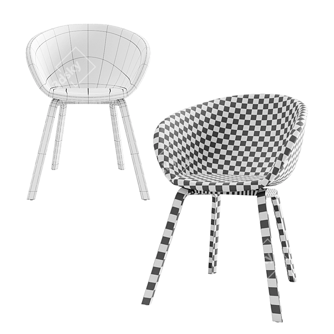 AAC23 Chair: Sleek and Stylish Seating 3D model image 3