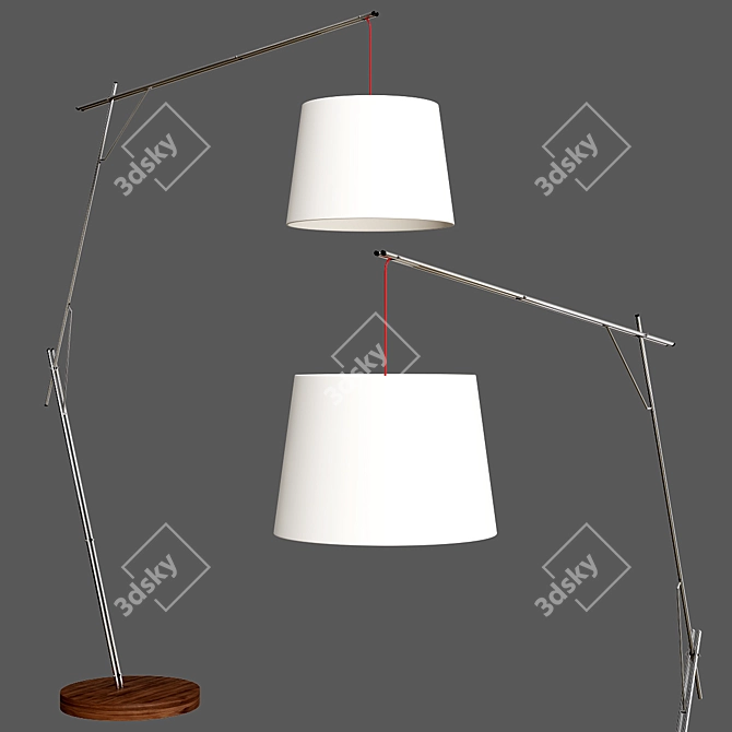 SESSO LED Floor Lamp 185/120 cm 3D model image 2
