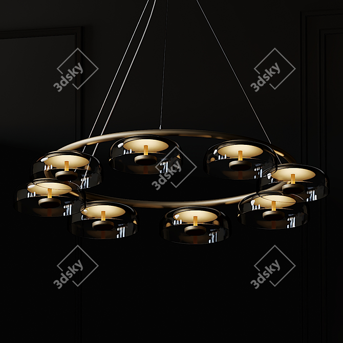 BLOSSI 8 Pendant: Elegant and Luxurious Chandelier 3D model image 2