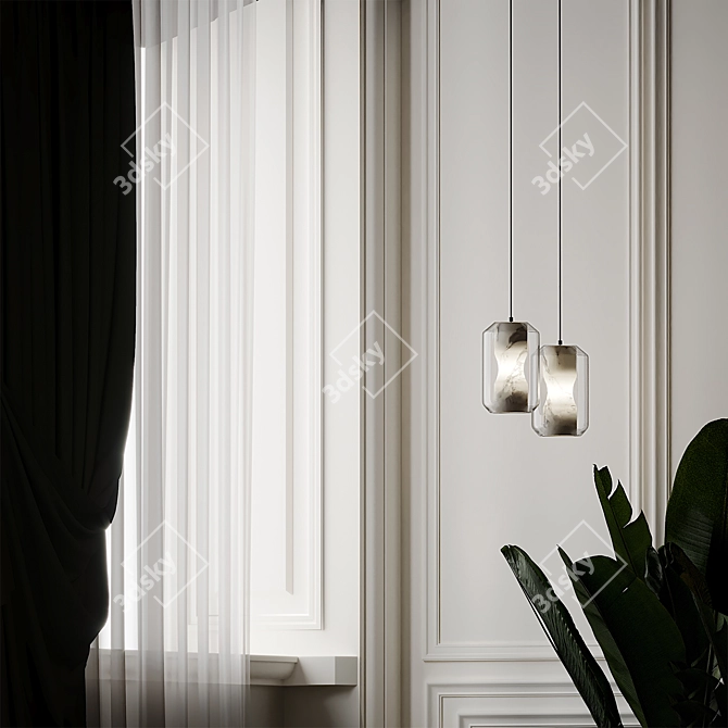 Elegant Chamber Pendant Lights: LEE BROOM 3D model image 4