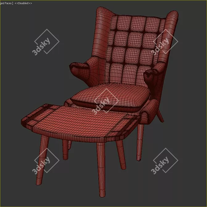 Elevate Your Space: Carrera Wingback 3D model image 3