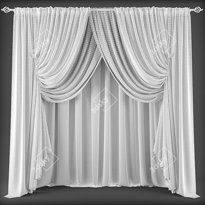 Polyester Curtains: 305743-309921 3D model image 2