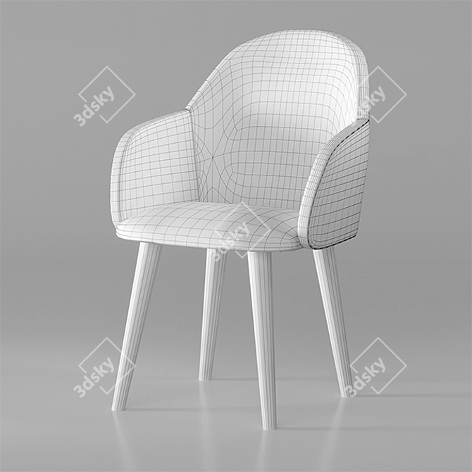 ErgoSeat 998: Modern Armchair 3D model image 3