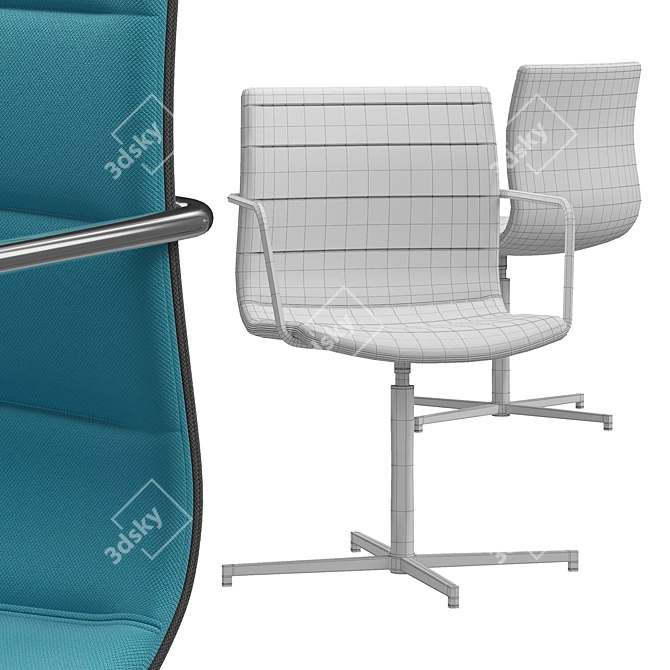 DIEMME MISS Chair: Sleek and Stylish 3D model image 3