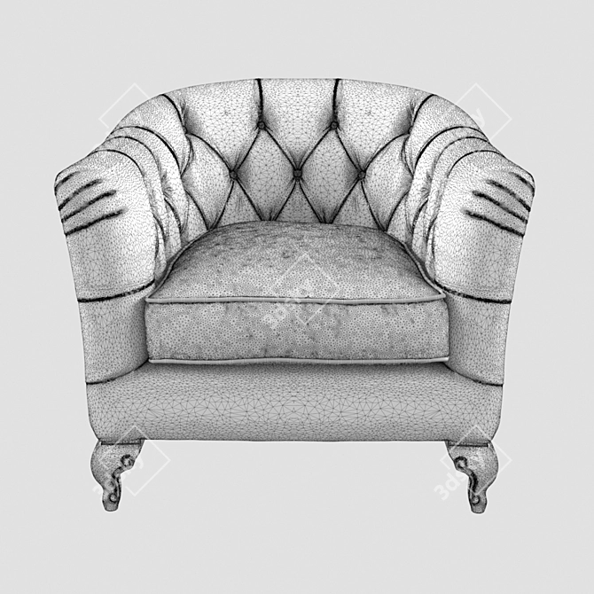 Classic Style Armchair 3D model image 3