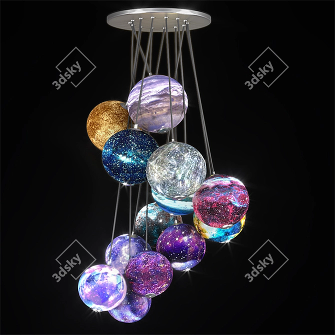 Starry Sky LED Ceiling Light 3D model image 1