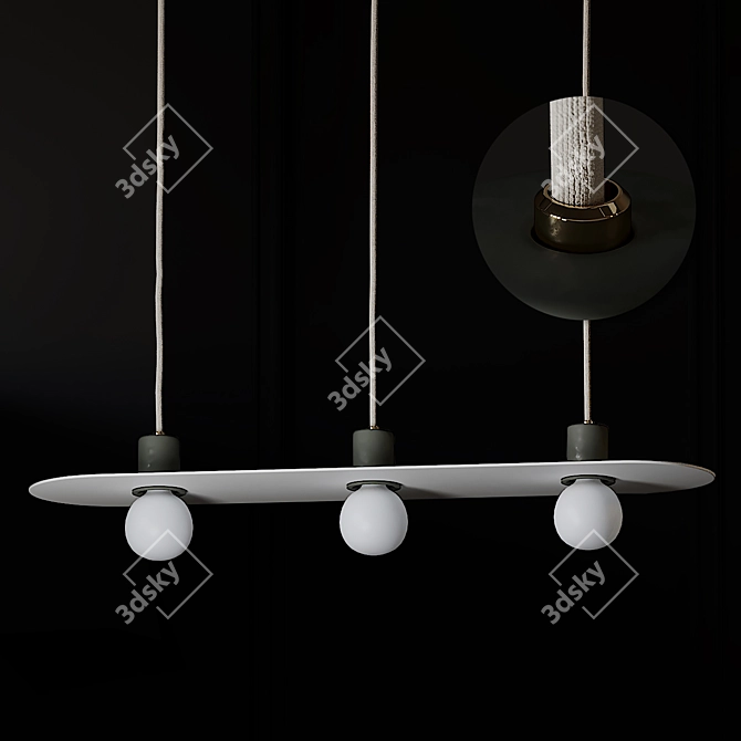 Elegant LUNE Pendant: Perfect Lighting Solution 3D model image 1