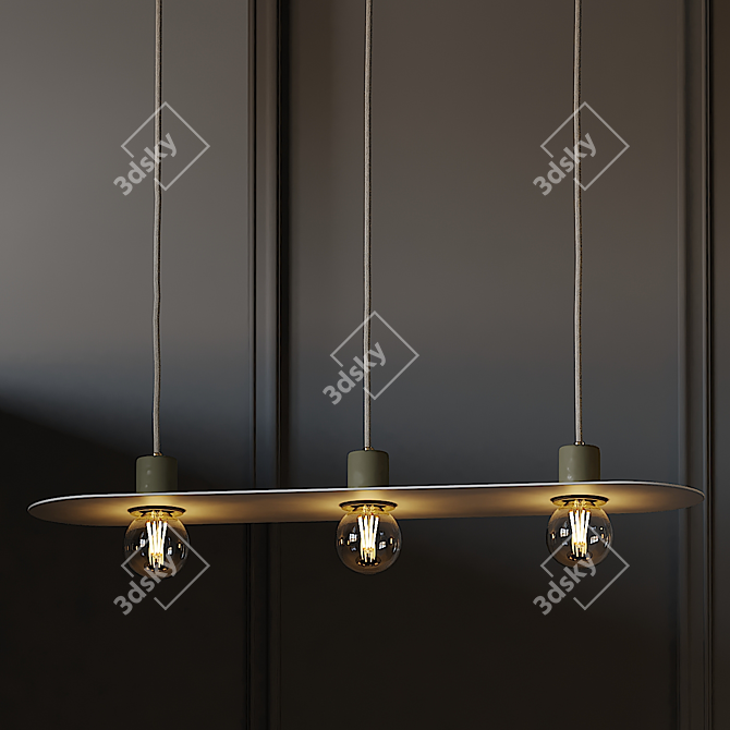 Elegant LUNE Pendant: Perfect Lighting Solution 3D model image 2