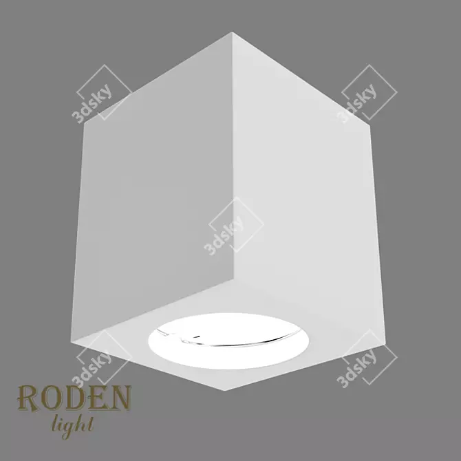 RODEN-light RD-53 MR-16: Sleek Gypsum Lamp 3D model image 1