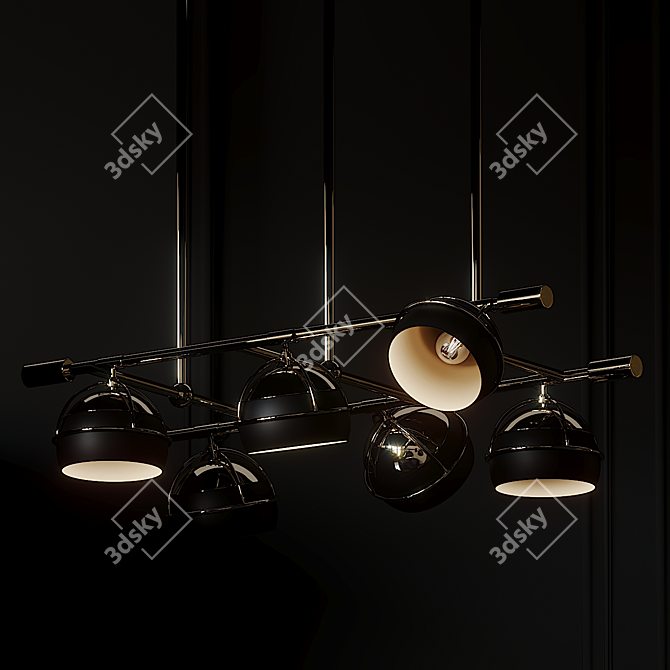 Elegant Marvel: Black Widow Suspension Lamp 3D model image 2