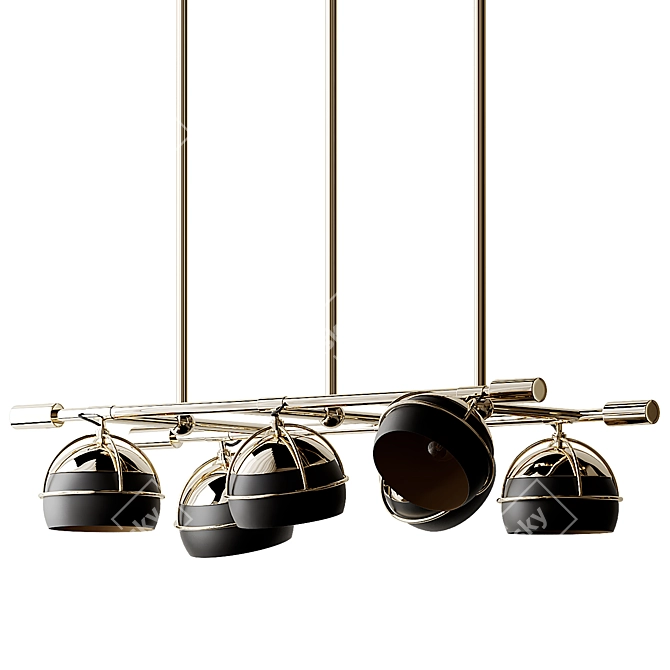 Elegant Marvel: Black Widow Suspension Lamp 3D model image 5