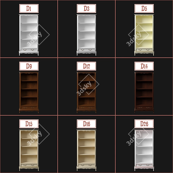 Ravanti Bookcase | Elegant Wood Design 3D model image 3