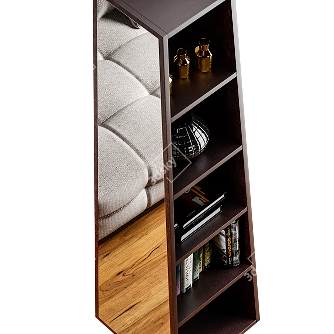 Sleek Archipenko Mirror Bookcase 3D model image 2