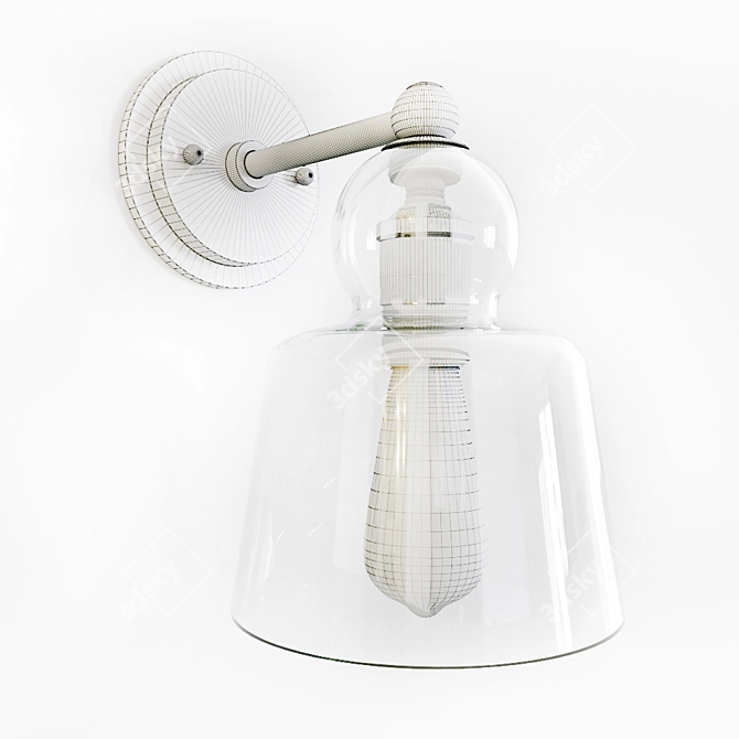 Modern Lander Sconce: Sleek and Sophisticated 3D model image 3