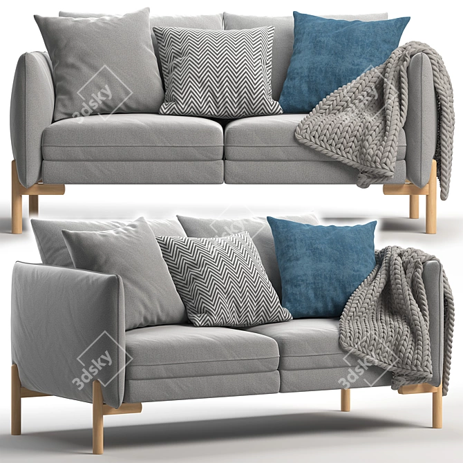 John Lewis Pillow Medium 2 Seater Sofa 3D model image 1