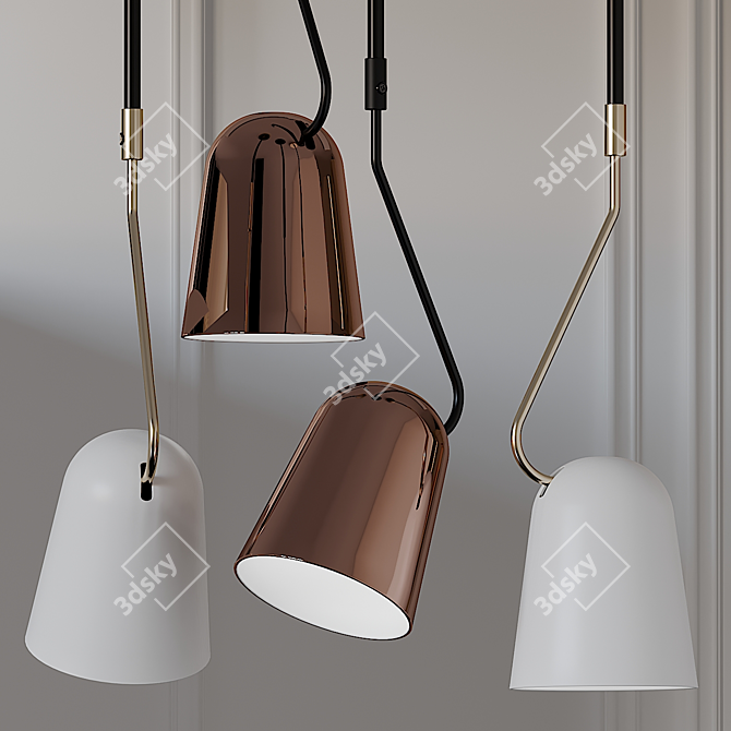Minimalist Dobi Pendant Light 3D model image 1