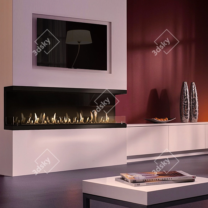SappFire: Built-in Biofireplace for Stylish Interiors 3D model image 3