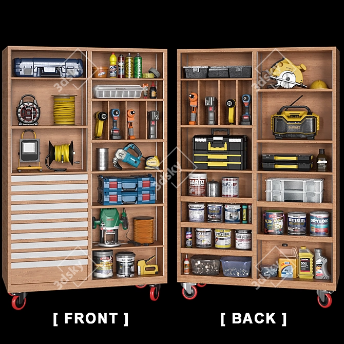 Essential Garage Tools Set 3D model image 4