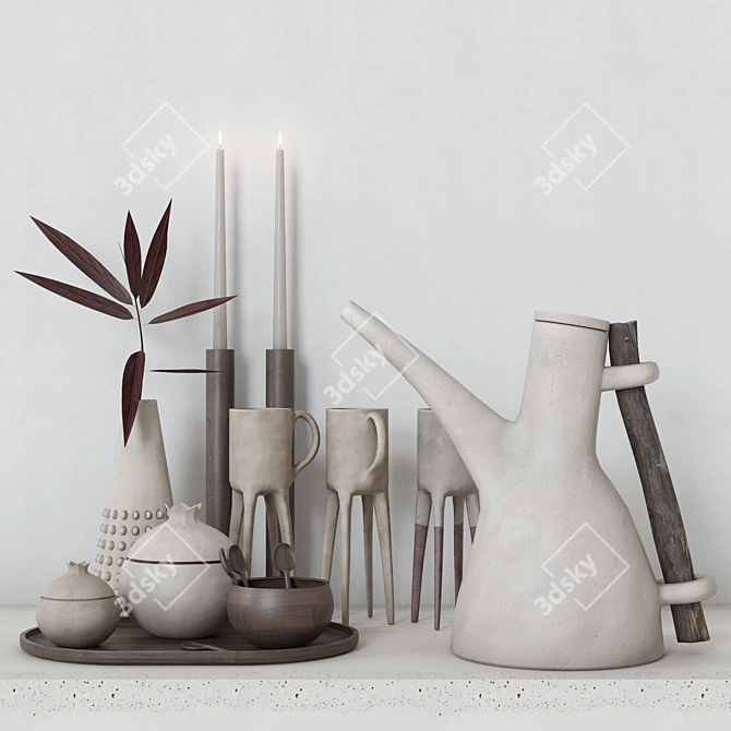 Elegant Decor Set: D1 3D model image 1