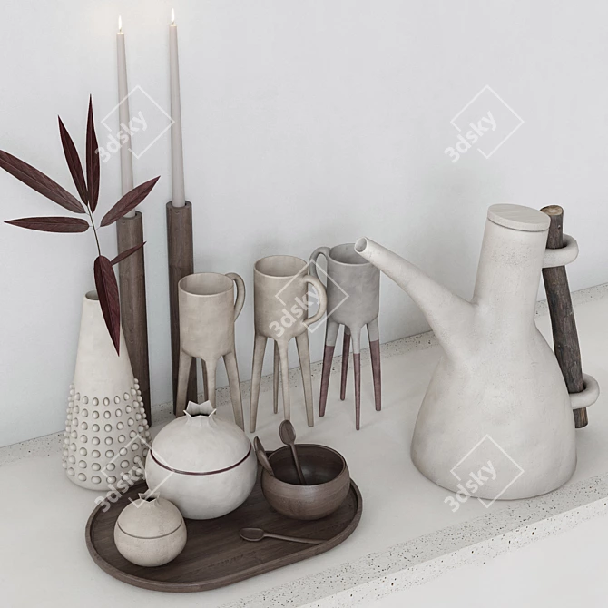 Elegant Decor Set: D1 3D model image 2