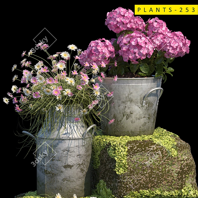 Heavy Mesh Plants 3D Model 3D model image 2