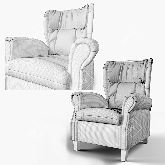 Elegant Amadeus Chair: Classic Design 3D model image 3