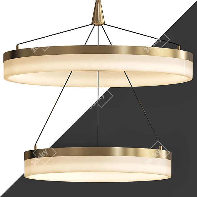 Keplar Gold Pendant - Elegant Lighting 3D model image 1