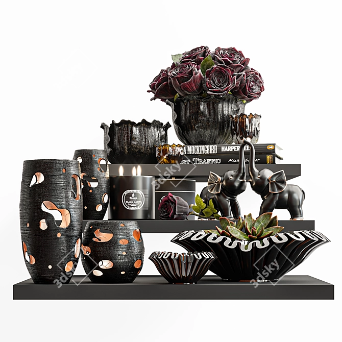 Elegant Decor Set 3D model image 1
