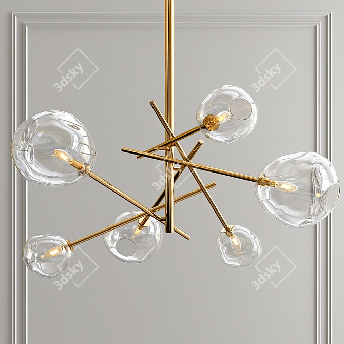 Glowing Ember Chandelier 3D model image 1