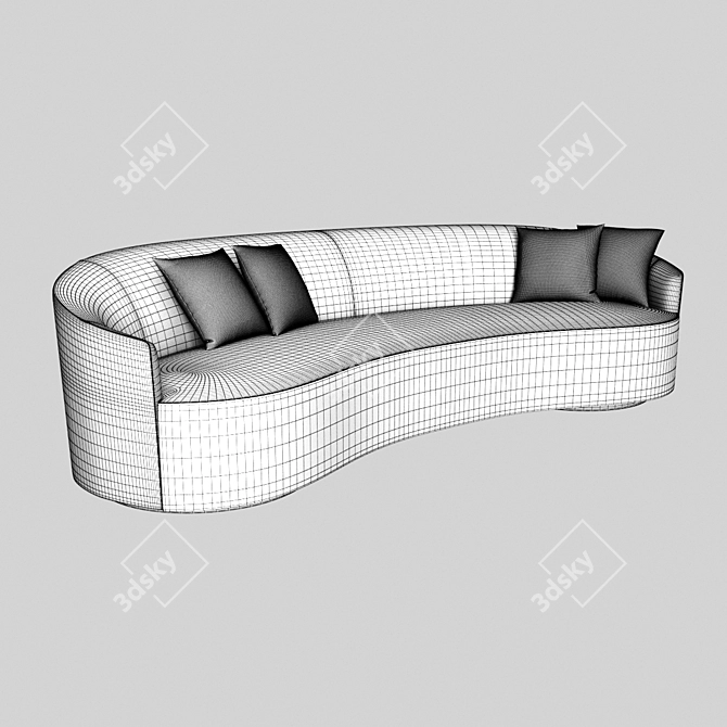 Elegant Moon Sofa by Giulio Marelli 3D model image 3