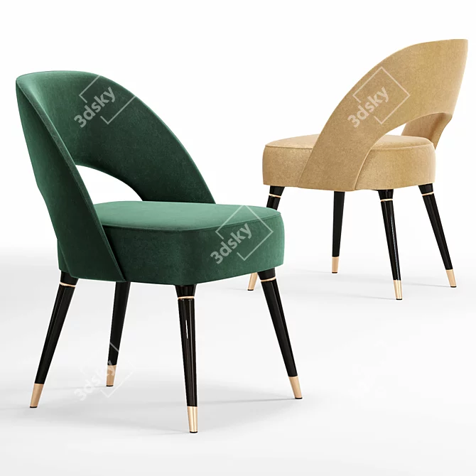 Modern Collins Dining Chair 3D model image 2