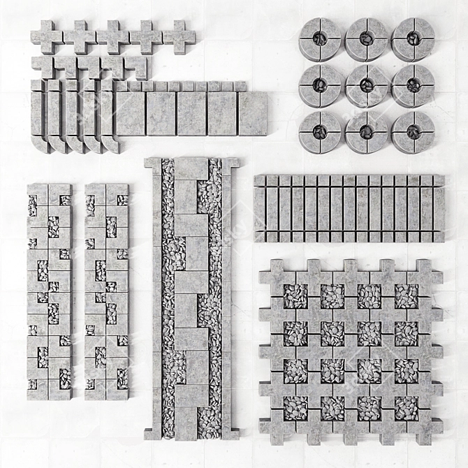 Smooth Border Construction Kit 3D model image 1