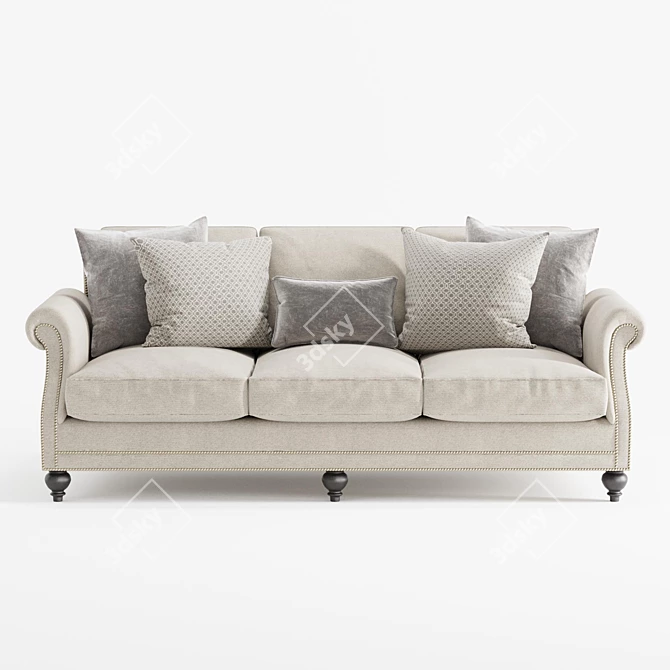 Elegant Bernhardt Brae Sofa 3D model image 3