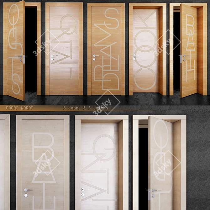 Graffiti-inspired 5-Door Collection by Laurameroni 3D model image 1