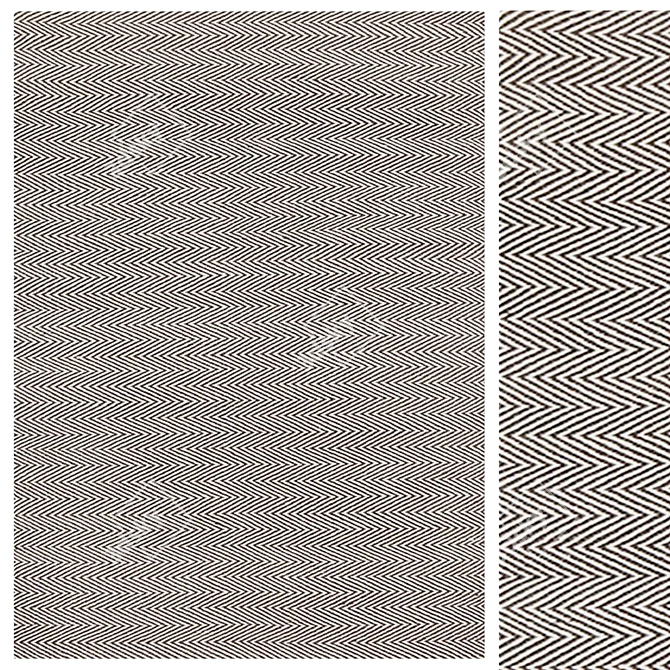 Durable Herringbone PET Rug 3D model image 1