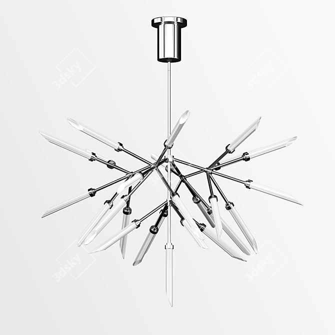 Luxurious Spur Chandelier: Illuminate in Style 3D model image 3