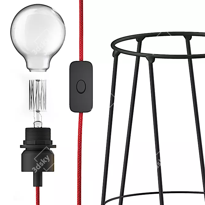 Elegant Modern Floor Lamp 3D model image 2