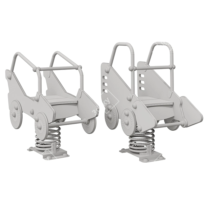 Kompan Buggy and Tractor: Ultimate Playground Equipment 3D model image 2