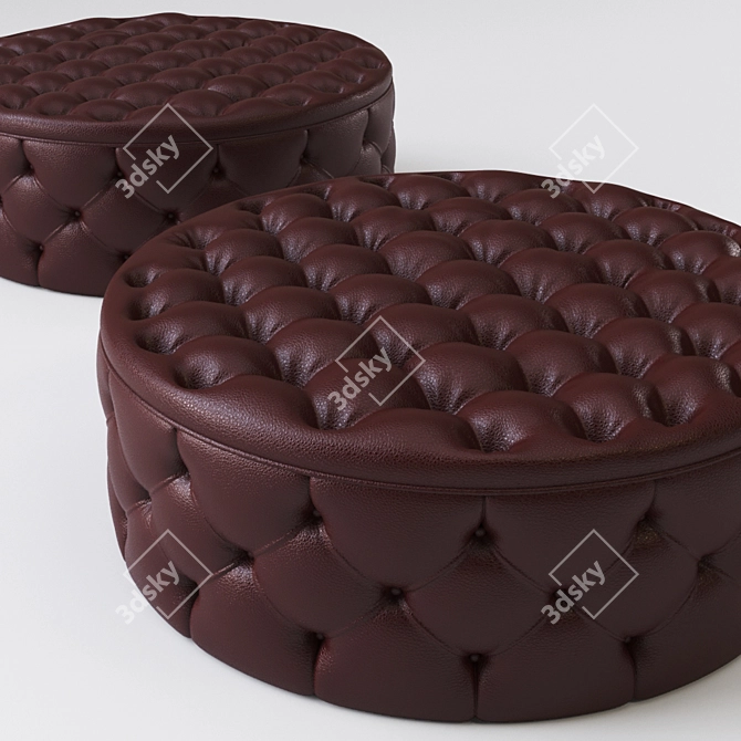 Elegant Allegri Ottoman 3D model image 2