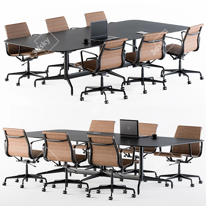 Modern Conference Set 3D model image 1