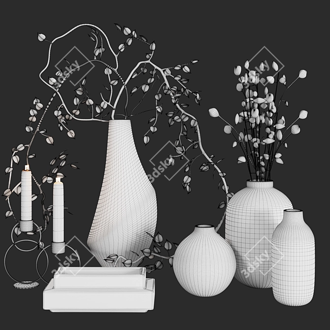 Corona Decor Set 08 3D model image 2