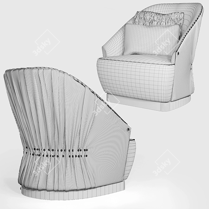 Luxury Roberto Cavalli Inanda Armchair 3D model image 2