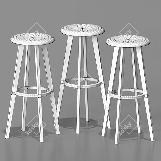  Stylish BC-8087 Bar Stools 3D model image 2