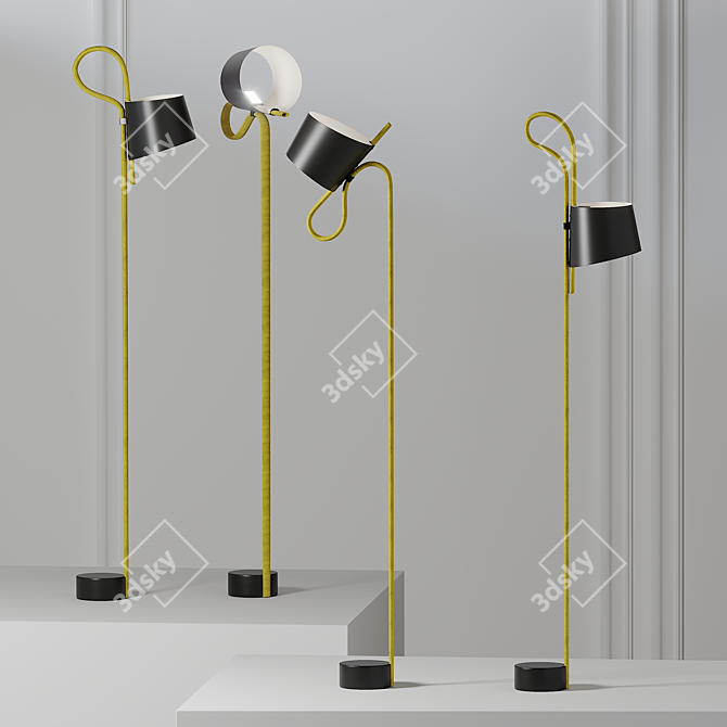 Stefan Diez Rope Trick Floor Light 3D model image 3