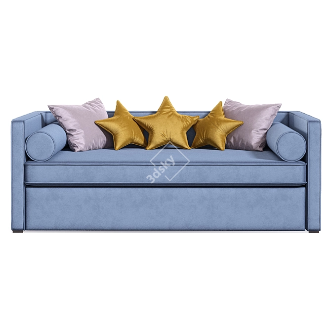 Iriska Kids Folding Sofa - Compact and Stylish! 3D model image 5