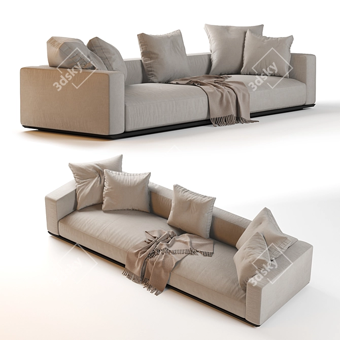 Elegant Flexform Grandemare Sectional: 3D Model 3D model image 2