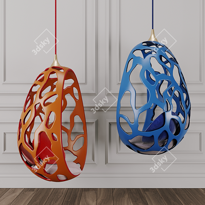 Luxurious Cocoon Chair: Innovation meets Tradition 3D model image 2