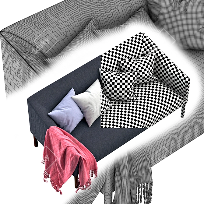 Bankside Dark Sofa: Sleek and Versatile 3D model image 3