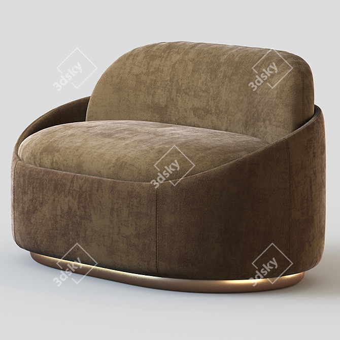 Elegant Ludovica Mascheroni Sofa 3D model image 2