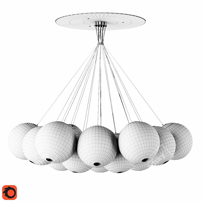 Bocci Cluster Pendant Light 3D model image 2